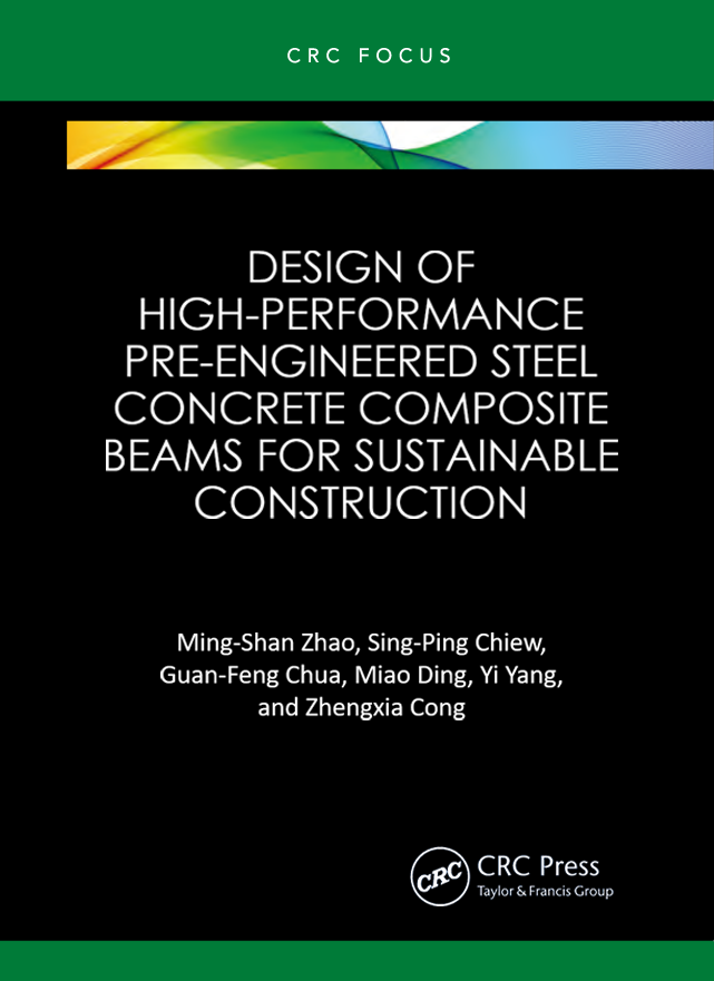 Front cover of the “Design of High-Performance Pre-Engineered Steel Concrete Composite Beams for Sustainable Construction” book